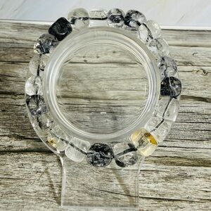 Herkimer Diamond Square Shape Bracelet Crystal Amplifier Positive Healing Energy